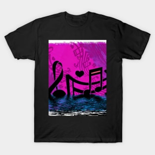 Flooding In - Musical Notes T-Shirt